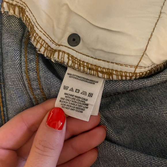 FREE PEOPLE Denim Jeans Shorts - Picture 4 of 6